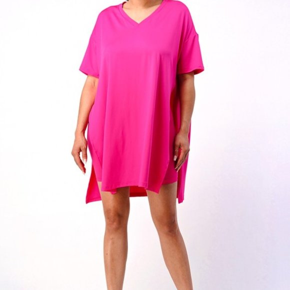 Kayla Two Piece Biker Set with Oversized Shirt-Fuc - Picture 5 of 7